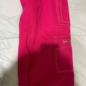 Mid Rise Hot Pink Cargos